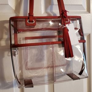 Vince Camuto clear bag NWT